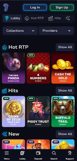 7Bit Casino - Casino ohne Verifizierung